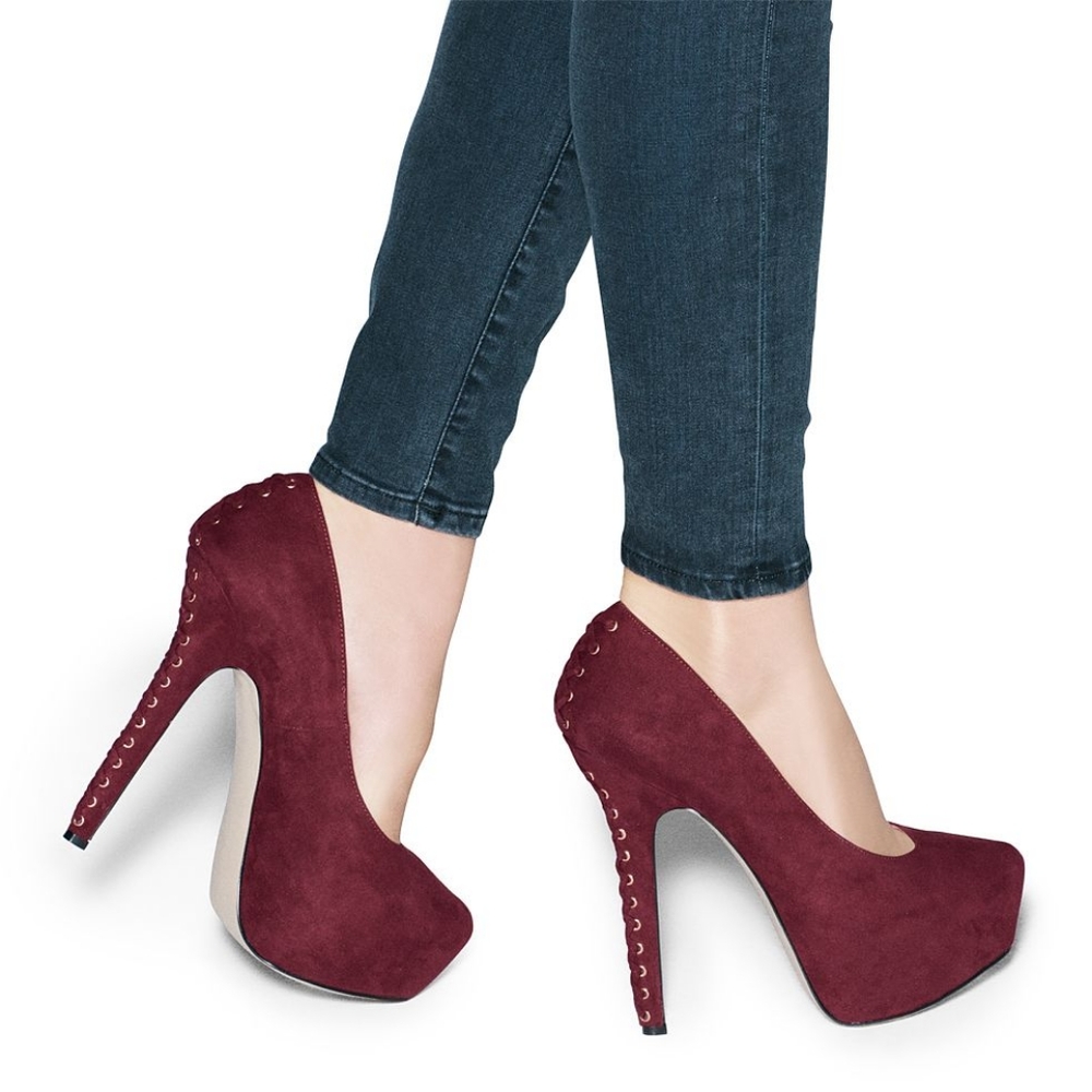 ShoeMint Lydia Laceback Heels